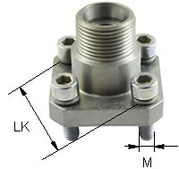 Gerade Flanschverschraubung mit Schneidringanschluss Typ BFG