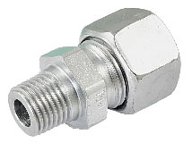 Detailansicht Gerade Einschraubverschraubung mit kegeligem Rohrgewinde