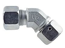 Einstellbare 45°-W-Verschraubung 45EVW