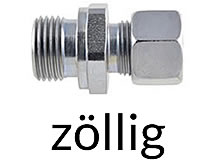 Gerade Einschraubverschraubung, zöllig