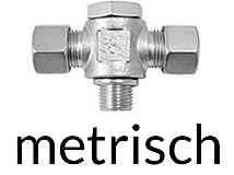 T-Schwenkverschraubung, metrisch