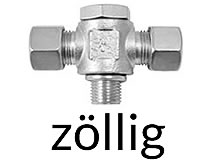 T-Schwenkverschraubung, zöllig