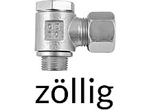 Winkel-Schwenkverschraubung, zöllig