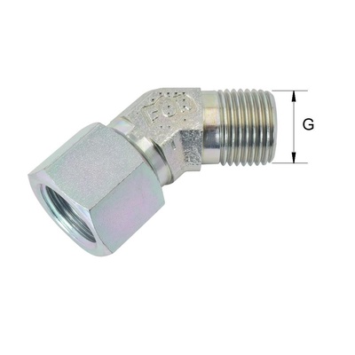 BSP-45EVW08 Einstellbare W-Verschraubung 45&deg; BSP60&deg; G1/2A