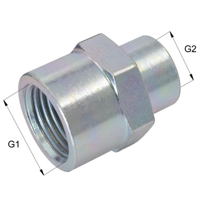 BSP-GMUR12/08 Gerade Muffe, reduziert, Typ GMUR Innengewinde G3/4 auf G1/2