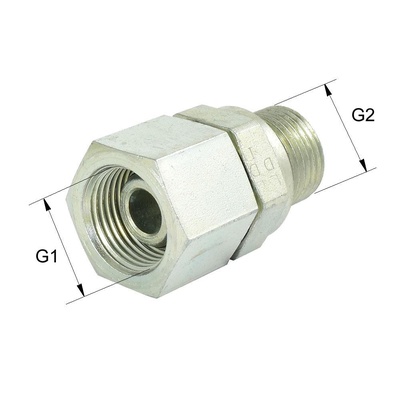 BSP-KOR04/04 Gerader Adapter Typ KOR BSP60&deg; G1/4A auf &Uuml;berwurfmutter G1/4