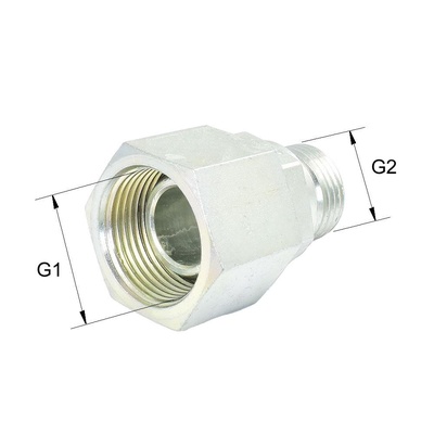 BSP-KOR08/04 Gerader Adapter Typ KOR BSP60&deg; G1/4A auf &Uuml;berwurfmutter G1/2