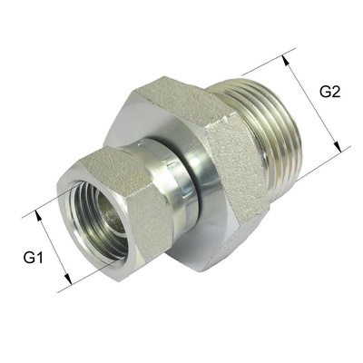 BSP-KOR08/16 Gerader Adapter Typ KOR BSP60&deg; G1A auf &Uuml;berwurfmutter G1/2