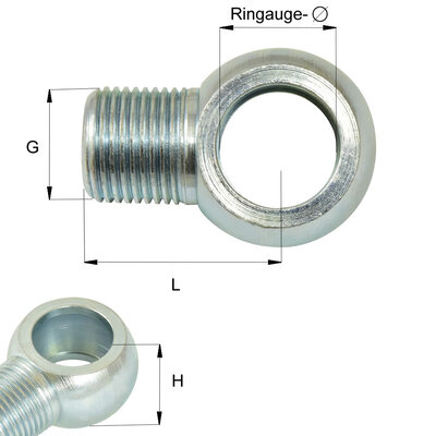 Ringschraubstutzen BSP 60&deg; G1/2A
