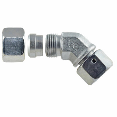 Einstellbare W-Verschraubung Typ 45EVW,12L, M18x1,5, PE-45EVW12-PL