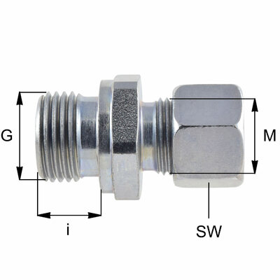Gerade Einschraubverschraubung bema&szlig;t