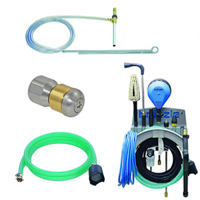 Rohrreinigung, Sandstrahlen, Saug-Sets