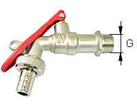 Auslauf-Kugelhahn, abschliessbar 1/2