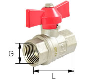 Niederdruckkugelhahn mit Flügelgriff
