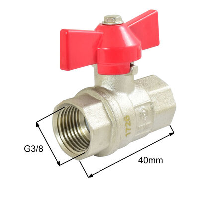 Niederdruckkugelhahn mit Fl&uuml;gelgriff G3/8"