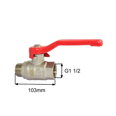 Niederdruckkugelhahn Innengewinde / Au&szlig;engewinde AG1 1/2"