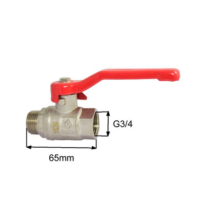 Niederdruckkugelhahn Innengewinde / Au&szlig;engewinde AG3/4"