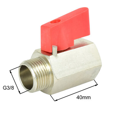 Mini-Kugelhahn mit einem Au&szlig;en- und einem Innengewinde G3/8