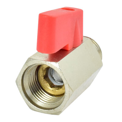 Mini-Kugelhahn mit einem Au&szlig;en- und einem Innengewinde G3/8