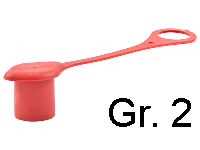 Staubkappe rot für Steckkupplungsstecker Gr. 2