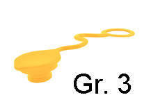Staubstecker gelb für Steckkupplungsmuffe Gr. 3