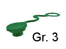 Staubstecker grün für Steckkupplungsmuffe Gr. 3