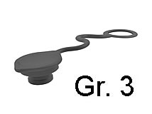 Staubstecker schwarz für Steckkupplungsmuffe Gr. 3