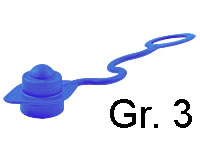 Staubkappe blau für Steckkupplungsstecker Gr. 3