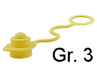 Staubkappe gelb für Steckkupplungsstecker Gr. 3
