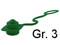 Staubkappe grün für Steckkupplungsstecker Gr. 3