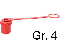 Staubkappe rot für Steckkupplungsstecker Gr. 4