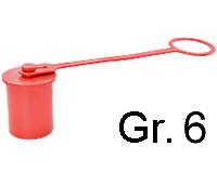 Staubkappe rot für Steckkupplungsstecker Gr. 6