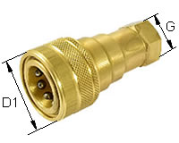 Messing-Steckkupplungsmuffe ISO7241-B