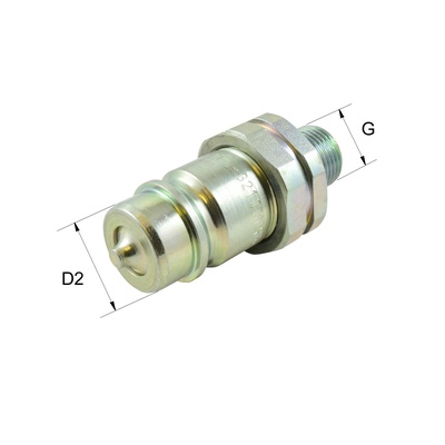 HK-A2S-AG-G1/4 Steckkupplungsstecker Typ HK-A, Gr.2, G1/4A BSP60&deg;