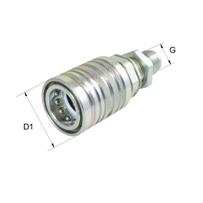 HK-A3M-TL12-S Steckkupplungsmuffe Typ HK-A, Schott, Gr.3, 3/4"-16UNF JIC37&deg;