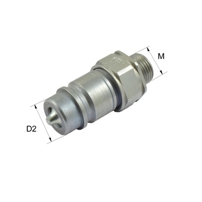 HK-A3S-CES16 Steckkupplungsstecker Typ HK-A, Au&szlig;engewinde, Gr.3, M24x1,5 auf Rohr 16-S