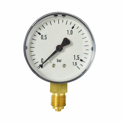Manometer &Oslash; 63 mm, 0...1,6bar, Kunststoff