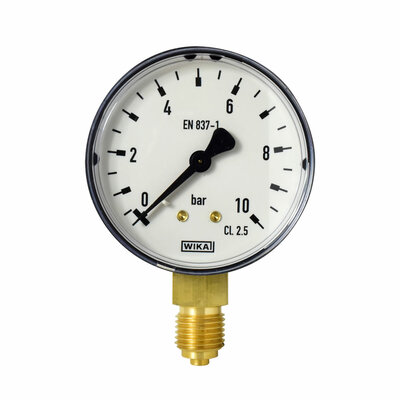 Manometer &Oslash; 63 mm, 0...10bar, Kunststoff