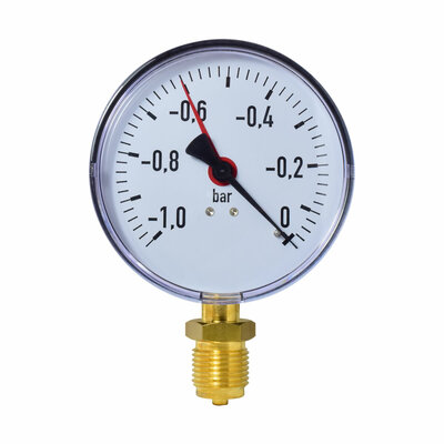 Manometer &Oslash; 100 mm, -1...0bar (Vakuum), Kunststoff