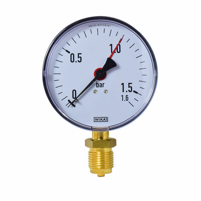 Manometer &Oslash; 100 mm, 0...1,6bar, Kunststoff