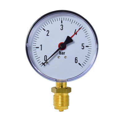 Manometer &Oslash; 100 mm, 0...6bar, Kunststoff