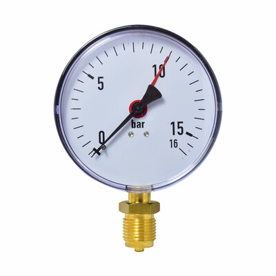 Manometer &Oslash; 100 mm, 0...16bar, Kunststoff