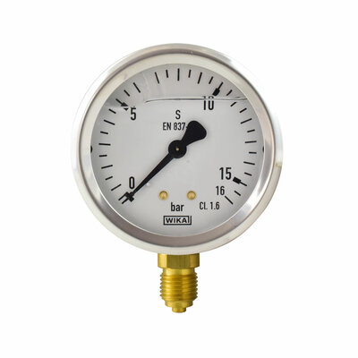 Glyzerinmanometer &Oslash; 63 mm, 0...16bar