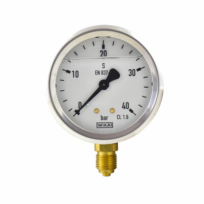 Glyzerinmanometer &Oslash; 63 mm, 0...40bar