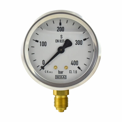 Glyzerinmanometer &Oslash; 63 mm, 0...400bar