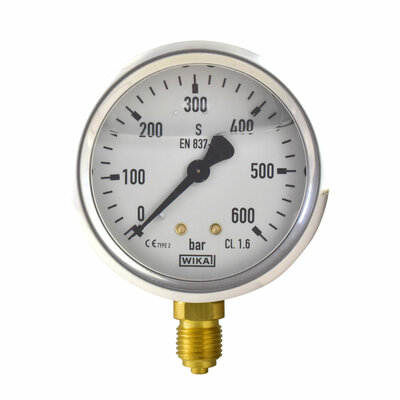 Glyzerinmanometer &Oslash; 63 mm, 0...600bar