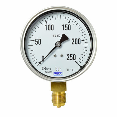 Manometer &Oslash; 100 mm, 0...250bar