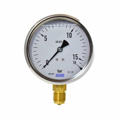 Glyzerinmanometer &Oslash; 100mm, 0...16bar