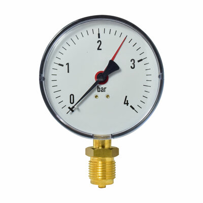 Manometer &Oslash; 100 mm, 0...4bar, Kunststoff