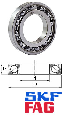 Schrägkugellager, einreihig, offen